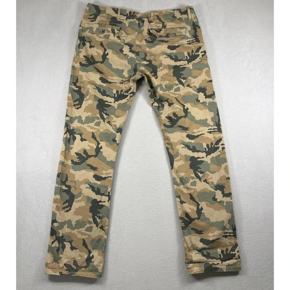 Levi's Pants Mens 34x32 Green Camo Chino 55688 Cotton Straight Casual Army